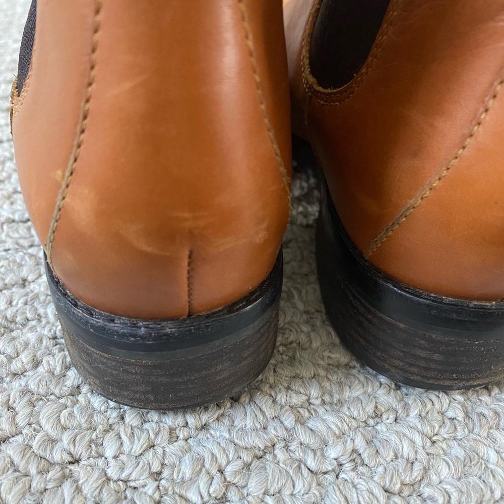 COLEHAAN  EVAN  SHORT  LEATHER  BOOT  TAN BROWN  WOMEN SIZE 7.5 - Picture 7 of 9